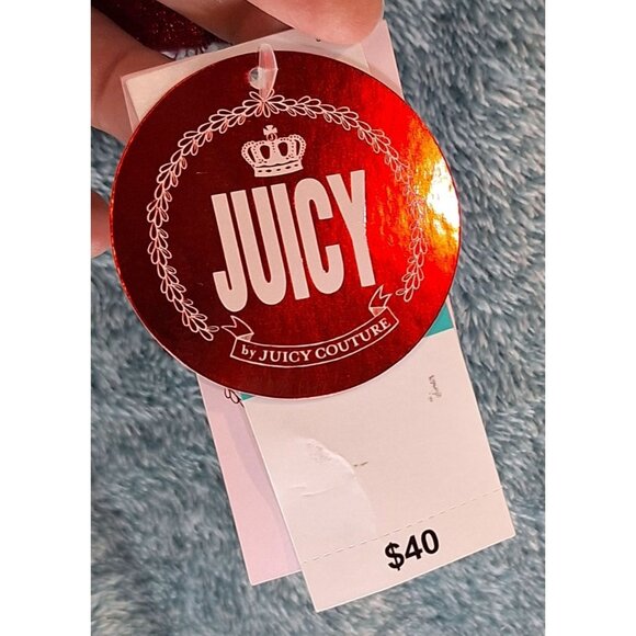 Juicy Couture XL Red Wine Velour Pullover Crown Logo Girl's Long Sleeve - Picture 15 of 15